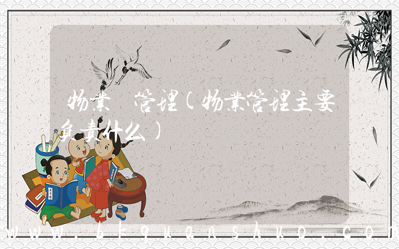物业 管理(物业管理主要负责什么)